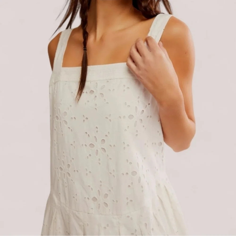 Free People Womens Primavera Eyelet Midi Sundress Womens Medium New